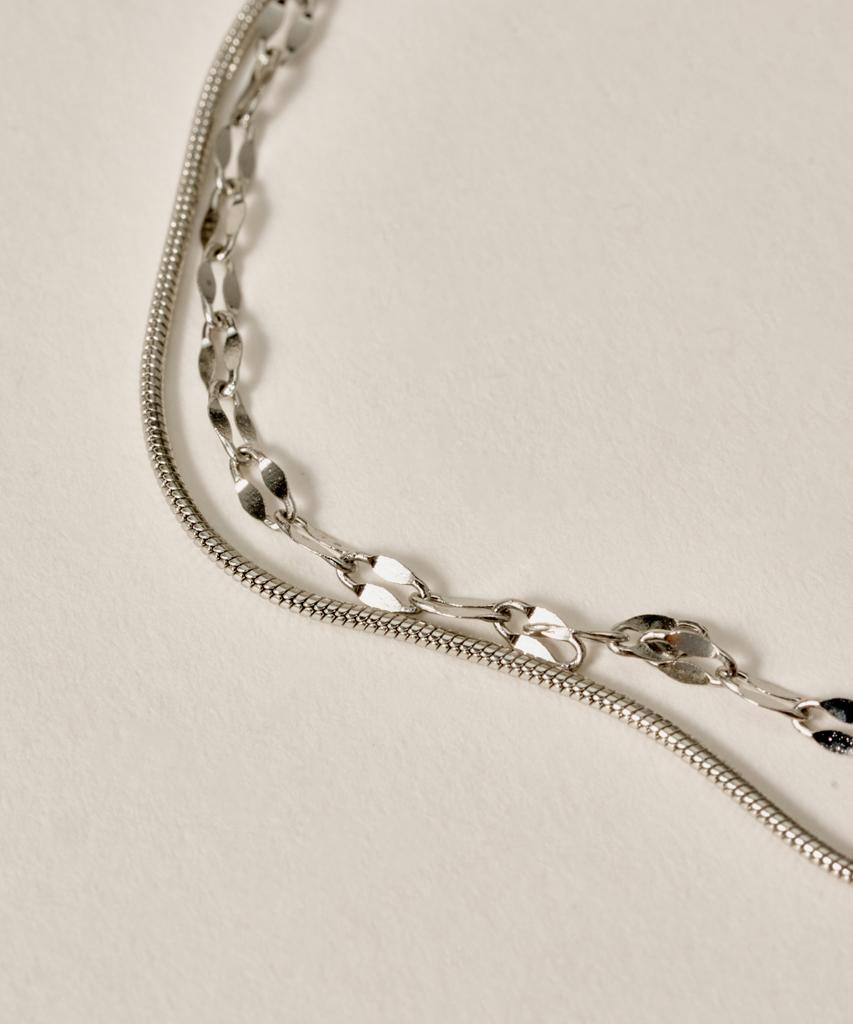 Novice Tokyo Petal & Round Chain Anklet [Stainless] / Silver
