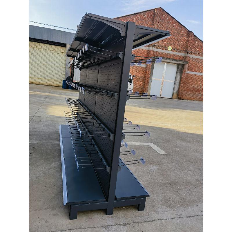 Double-Sided Multi-Layer Display Shelf for Snack Shops