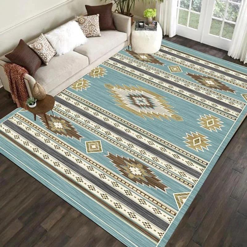 Nordic Moroccan Carpet Bedroom Living Room Dirt Resistant Carpet Bohemian National Style Home Decor Washroom Floor Mat
