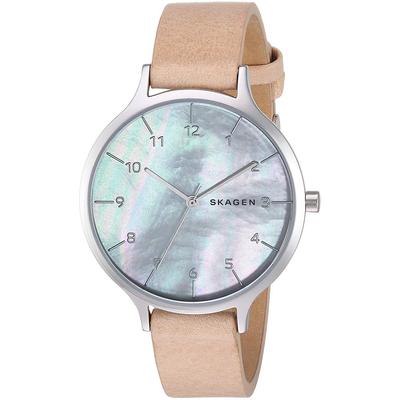 SKAGEN Uhr Anita 36mm Lederarmband Weiß Shell x Beige SKW2634 [Skagen] Damen [Artikel]