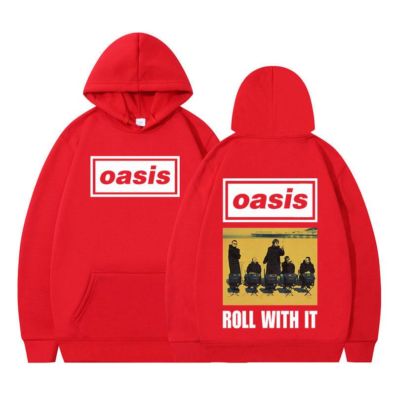 OASIS Live 25 Tour Vintage Hoodies Men Fashion Hip-hop  Oversized Tracksuit Gothic Punk High Quality Pullover Streetwear