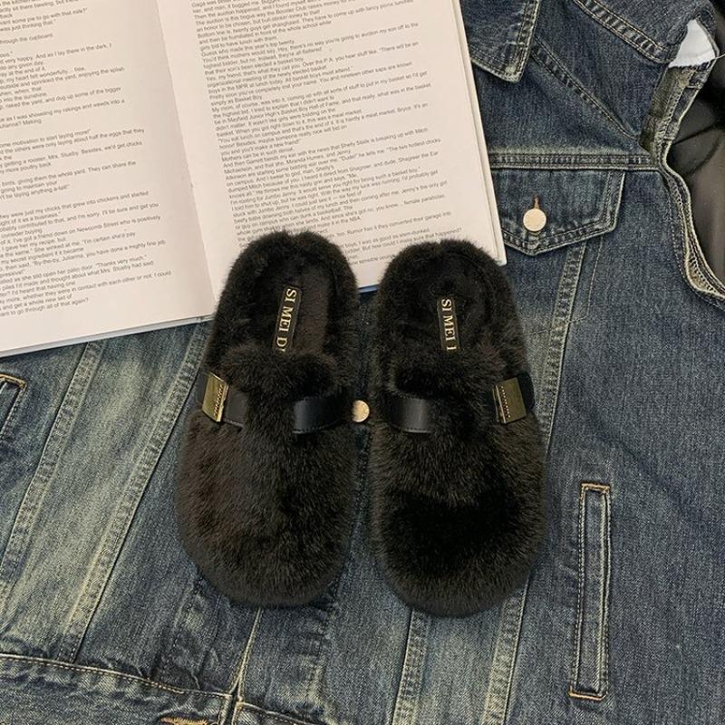 Fashion Platform Slippers for Women 2025 New Autumn and Winter High-end Baotou Cotton Slippers