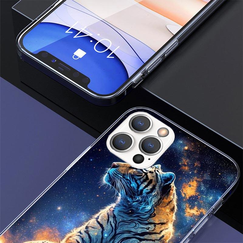 Ferocious Tiger Animal Case Phone Cover for Apple Iphone 16 15 14 13 12 Mini 11 Pro Max 16E X XS XR 7 Plus 8 + SE 2020 Trend Fun