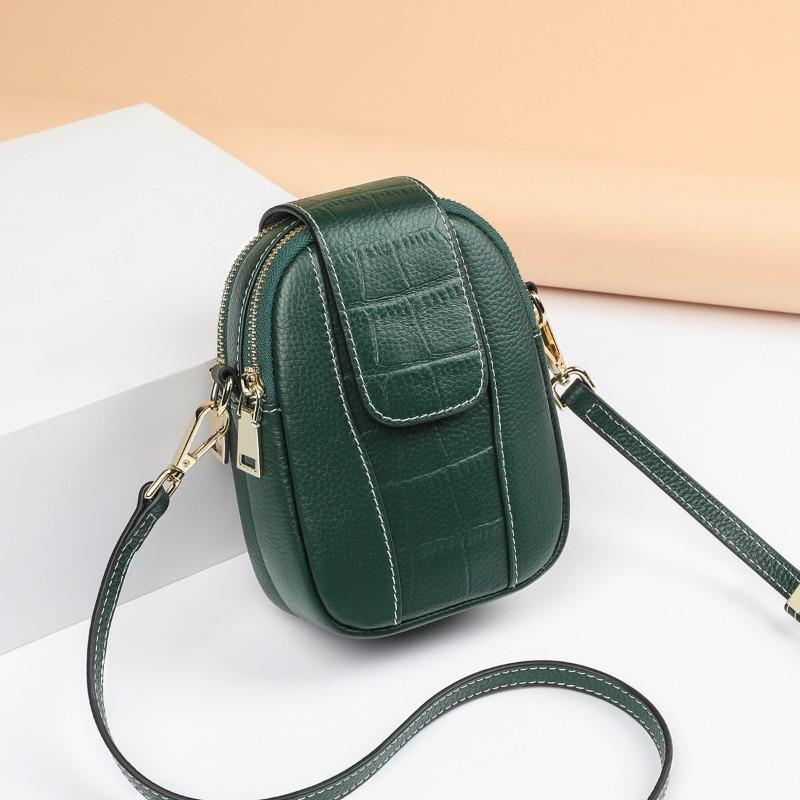 Mobile phone bag women's autumn and winter new trendy leather mini small bag versatile vertical key messenger bag