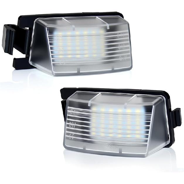 D-Lumina LED License Plate Light Tag Lamp Assembly For -UP Nissan Altima Sentra Rogue Versa, Powered By 18-SMD Xenon White LED Tag Lights, Pack Of 2