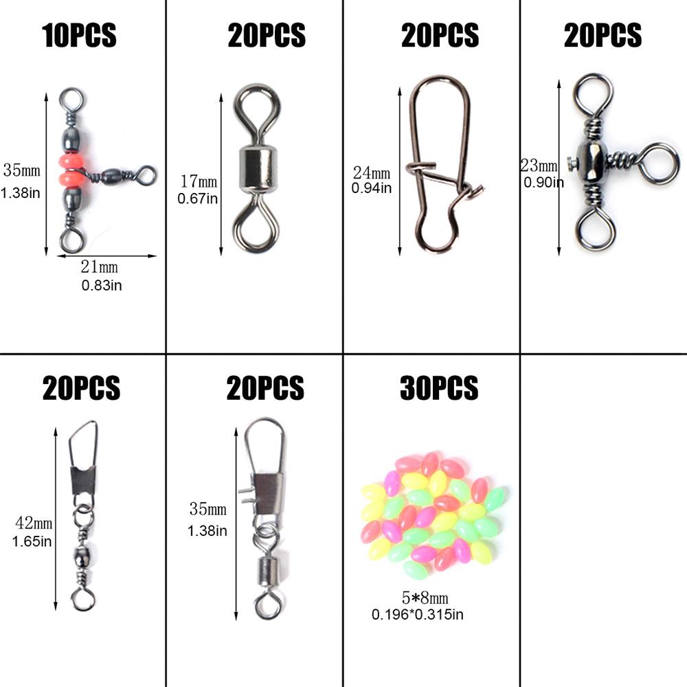 Angelzange und 140-teiliges Köder-Angelzubehör-Set Salzwasser-Hakenlöser Angelschnur