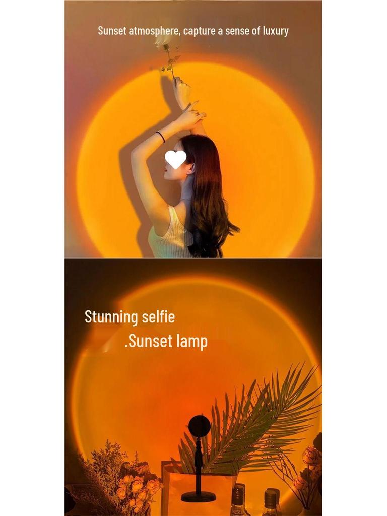 16-Color Remote-Controlled Sunset Projection Lamp 