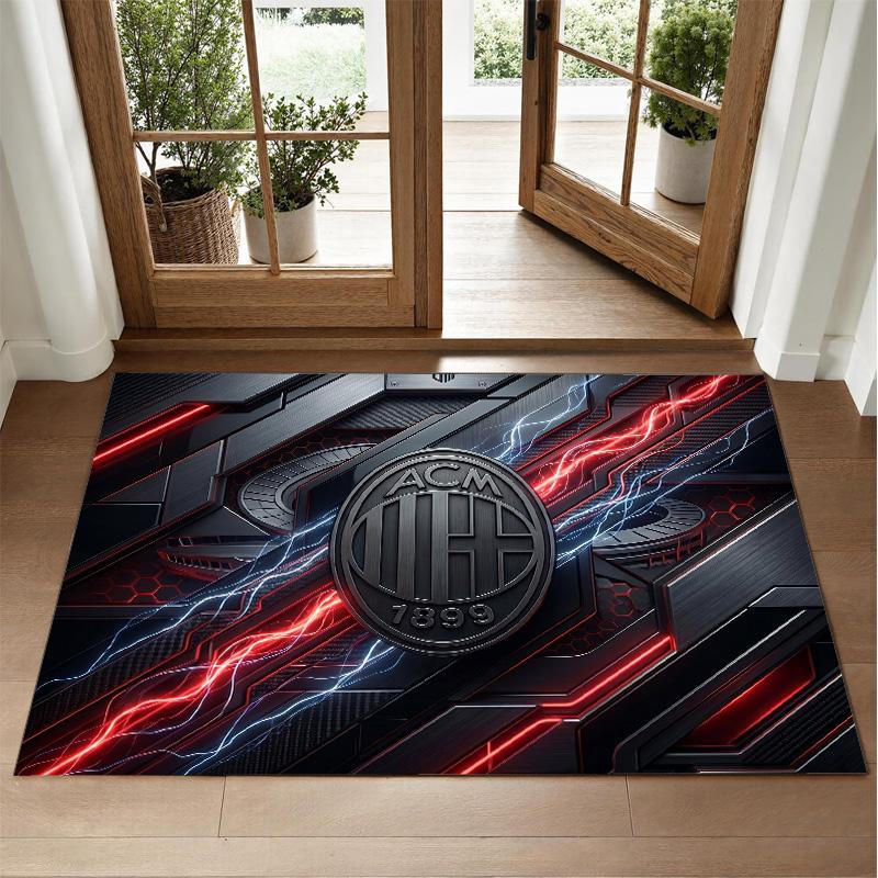 AC Milan Design Crystal Velvet Rug Soft Decorative Mat for Bedroom Entrance