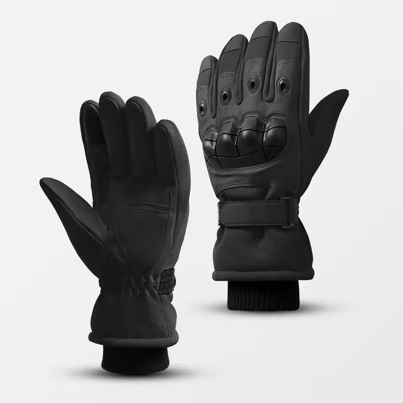 Windproof Touchscreen Warm Custom Racing Outdoor Riding Men Winter Cycling Gloves чёрный
