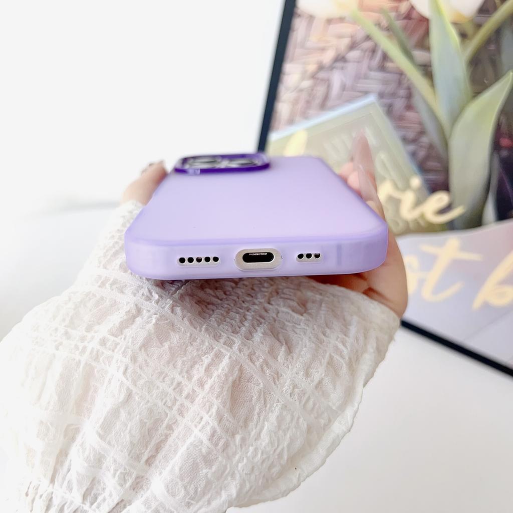 High Candy Matte TPU+PC+PET Phone Case for iPhone 16/15/14/13/12/11 Pro Max Plus Simple Style Youth Shockproof Protection Cover