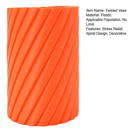 Spiral Flower Vase Stress Relief Fidget Toy Plastic Twisting Vase Flower Holder Container Home Office Table Centerpiece Decorative Floral Plants Vase