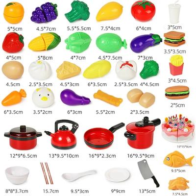 Kids Simulation Kitchen Toy Accessories Toddler Pretend Play Kitchen Toy with Cookware Steam Pot, Toy Cutlery, Cut Play Food