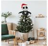 Tree Topper Decorations For Halloween And Christmas, Cute Plush Huggers With Santa Hat, Poseable Handmade Tree Topper Party Decor