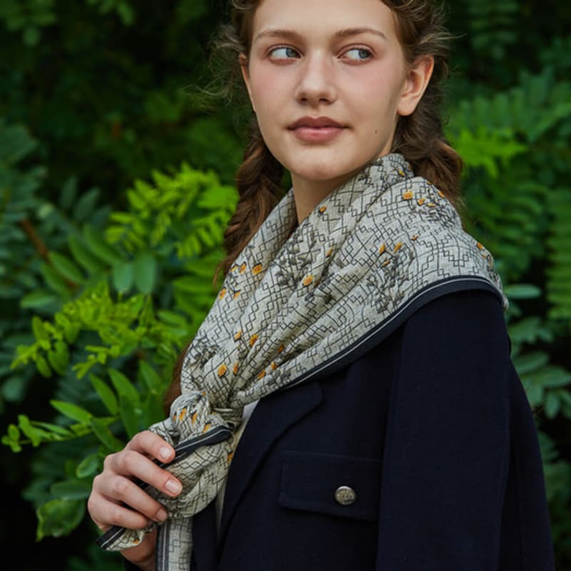 ANA MAISON Familiar Old Thing Silk Wool Scarf [PMsw-1431]