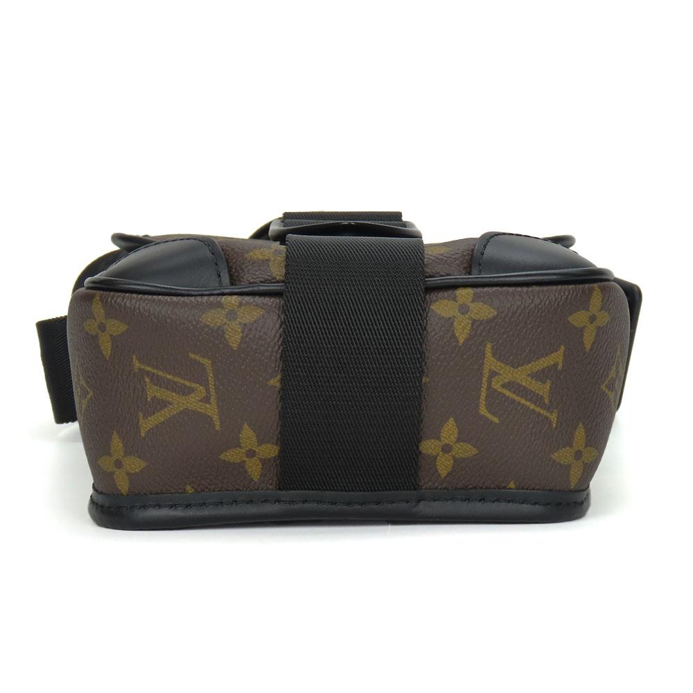 Used LOUIS VUITTON Shoulder Bag Archie Messenger M46442 Monogram Macacer Brown Black Diagonally Hung