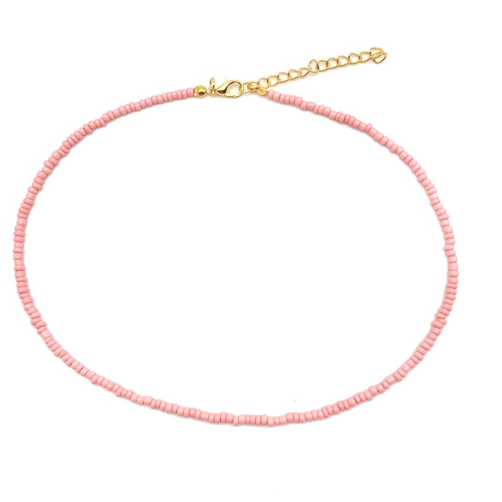 Bohemia Summer Classic Multicolor Rice Bead Chain Pendant Necklace for Women Fashion Charn Beach Collar Jewelry Gift Wholesale