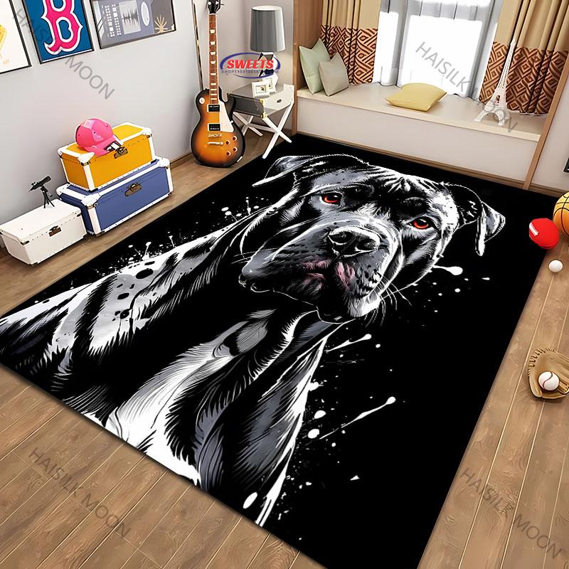 3D Printing ABKC Room Decor Black Carpet Soft Rugs for Dining Living Room Playroom Floor Decor Non-slip Mats Next Day Shipping