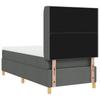Box Spring Bed with Headboard Dark Gray 100 X 200 Cm Fabric