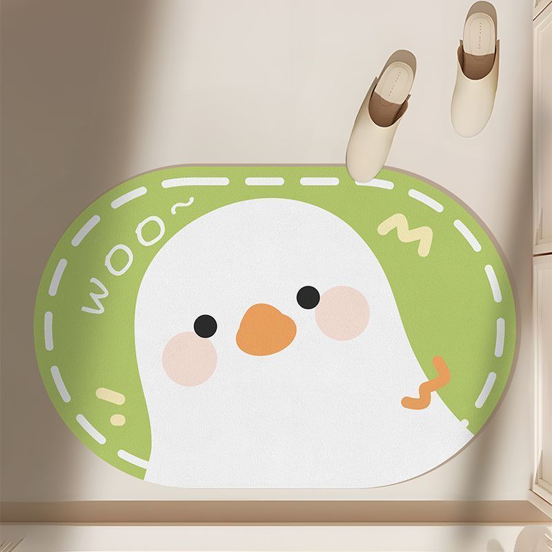 Moisture-proof Bathroom Diatom Mud Absorbent Mat Cushion Cute Cartoon Foot Cushion Toilet Door Carpet Non-slip Floor Mat
