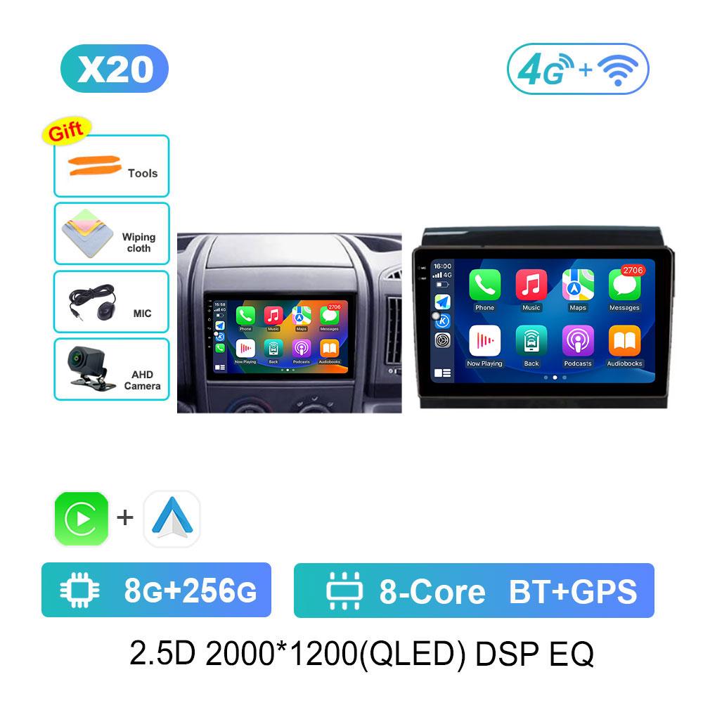 for For Fiat Ducato For Peugeot Boxer For Citroen Jumper 2 2006 - 2022 Android 14 Car Radio Multimedia Player GPS Navi HD Screen