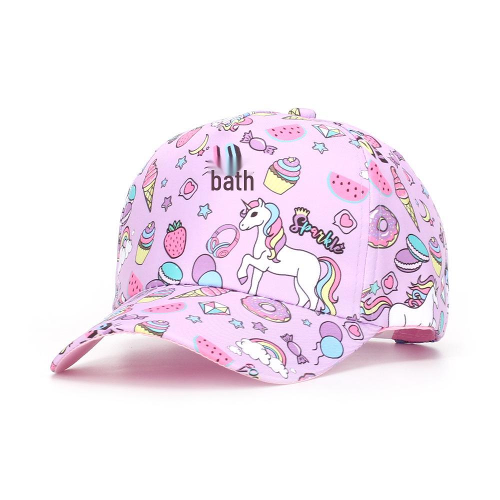Dinosaur & Butterfly Digital Print Children's Sun Protection Baseball Caps