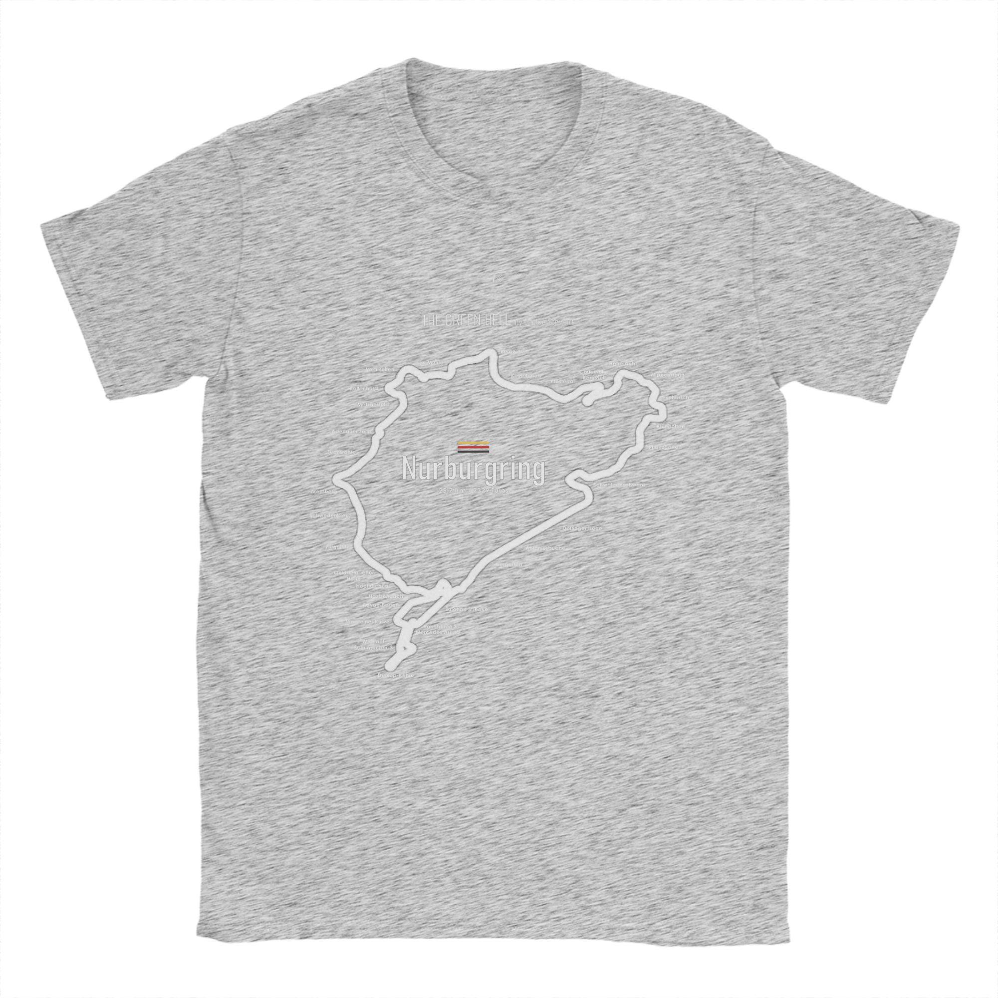

The Nurburgring Nordschleife T-Shirt Summer Hip Hop T-Shirts Men s Cotton O-Neck Clothes Short Sleeve Streetwear Tshirt M