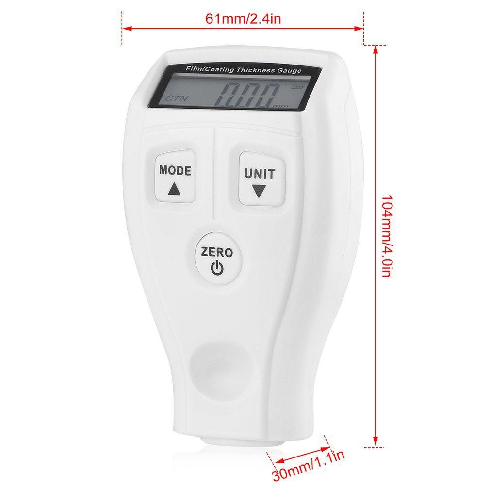 Měřič tloušťky laku Digitální měřicí přístroj tloušťky nátěru Měřič tloušťky lakování automobilů Nástroj pro domácí dekoraci