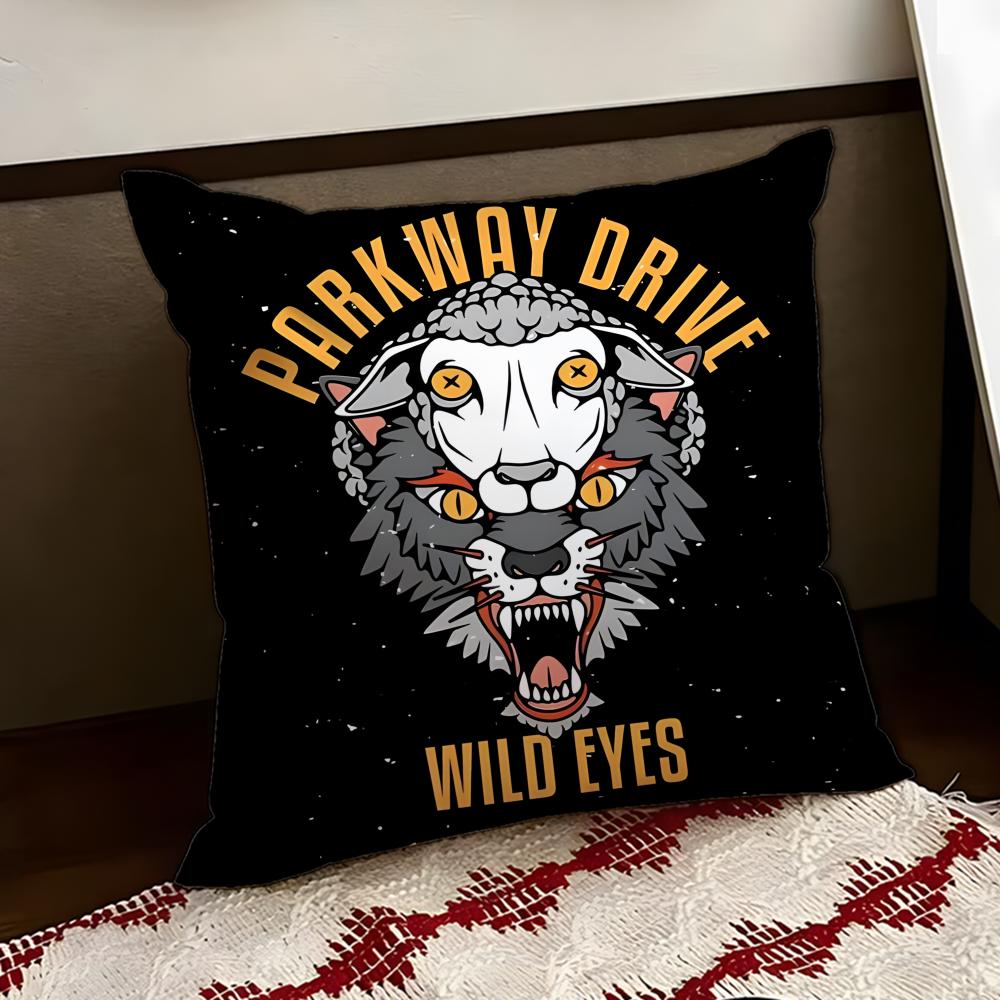 Parkway DDrive Band Cushion Cover Reversible Soft Durable Pillow Cover Home  Car MultiScene Use for Daily Comfort