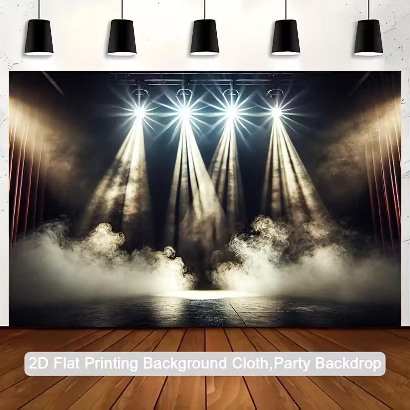 2D Smoky Dramatic Stage Backdrop Photography Background Banner