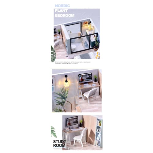 (t-FREAK) Dollhouse DIY Kit Set Miniature The Satisfied Time