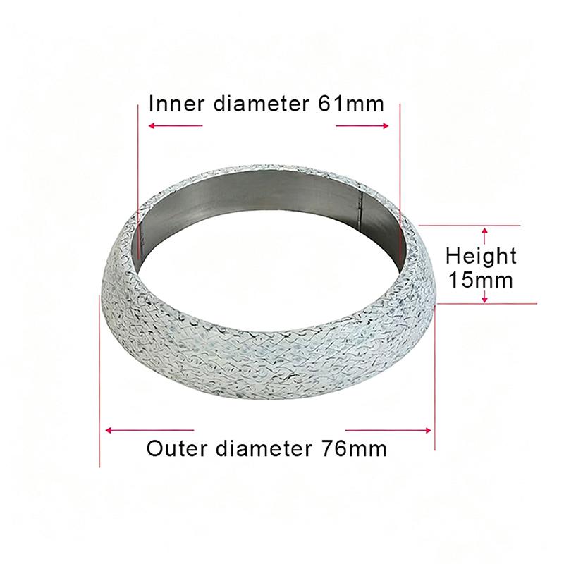 Universal High‑Temperature Exhaust Donut Gasket Ring‑Shape Exhaust Pipe Flange Seal Gasket Exhaust Flange Muffler Replacement