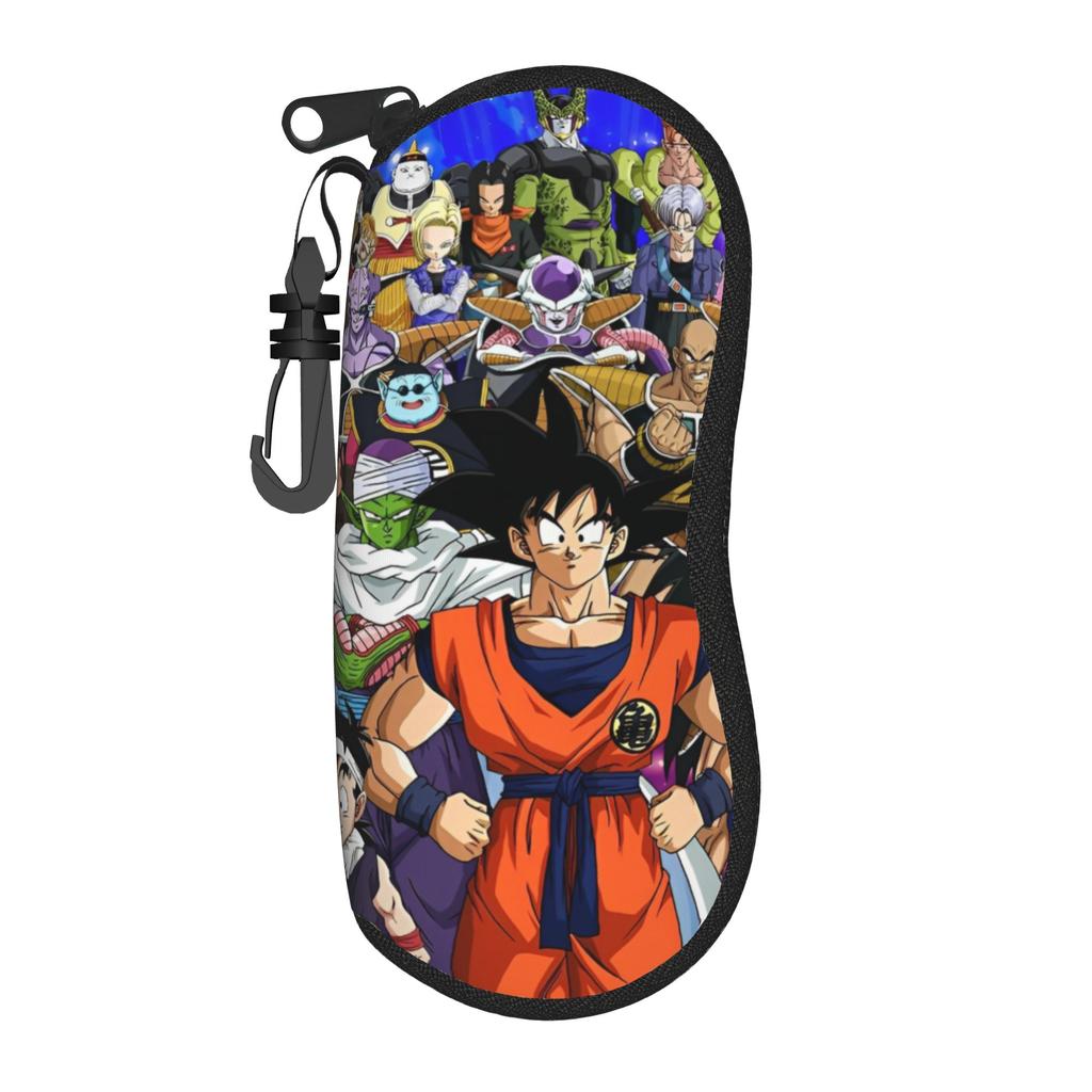 Dragon Ball Z Glasses Case Men Women Lightweight Zipper Anime Eyeglasses Box Protector Eyewear Container