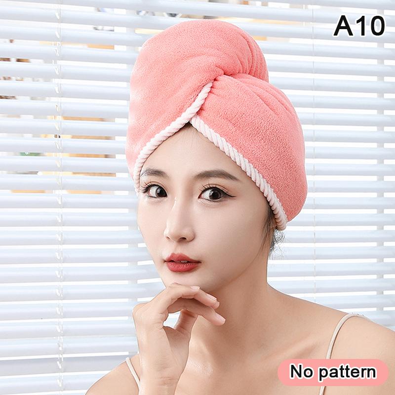 Quick-Dry Super Absorbent Coral Velvet Dry Hair Towel Cap Bath Cap With Button For Spa, Beauty, After Bathing And Hair Care