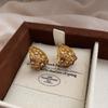 Gentle And Delicate Flower Pearl Zircon Stud Earrings Retro Loose Sweet Luxury Light Luxury High-End Earrings
