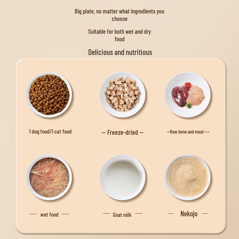 Automatic Double Bowl Pet Feeder for Dogs and Cats - Timed and Quantitative Feeding for Dry and Wet Food