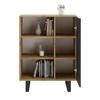 Display Cabinet Fondi Metal Legs Oak Artisan Black