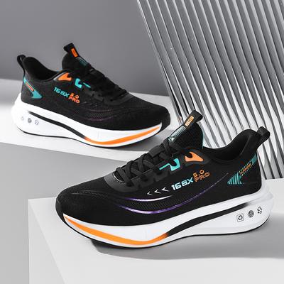 Running Shoes Men Carbon Plate Lightweight Mesh Breathable Anti-slip Mesh Casual Shoes Men Soft Lace-up Sports Shoes Men