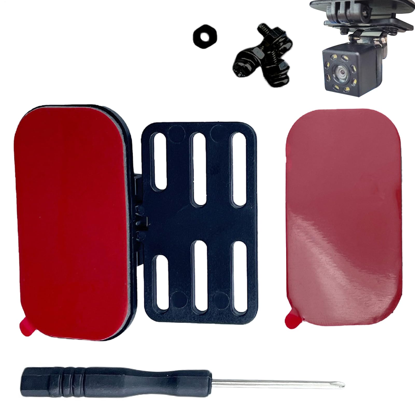 

Rear Camera, Stay, Back Mounting, Bracket, Drive Recorder, Stand, Mirror, Double Sided Tape, Auxiliary, Please refer to the description чёрный