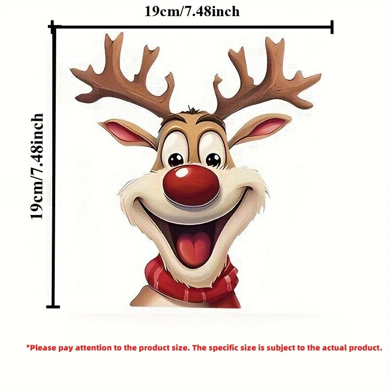 Weihnachts Elch Autoaufkleber Weihnachtsmann Rentier Wasserdicht Auto Heckscheibe Fenster Karosserie Vinyl Aufkleber Dekoration