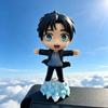 14cm Attack On Titan Q Version Eren Yeager Chibi Figure Anime Figurine PVC Statue With Base Model Toy Desktop Pc Case Decor Gift