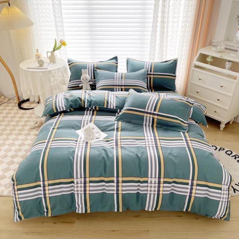 

Thickened Grounded Four Piece Bedding Set Pure All Cotton Double Cashmere Quilt Cover Single Student Dormitory Plant Single Brushed Grant J-rku Separate quilt cover 150 * 200cm-w4G