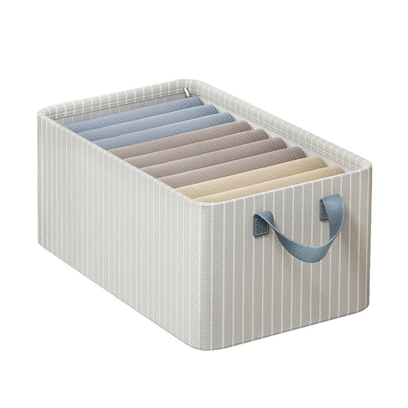 1pc Household Foldable Clothes Storage Box With Steel Frame Storage Box T-shirts And Trousers Storage Box
