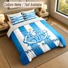 Bedding Set 1 Duvet Cover 2 Pillowcases Olympique Marseille FC Print Soft Bed Linen Bedroom Decor