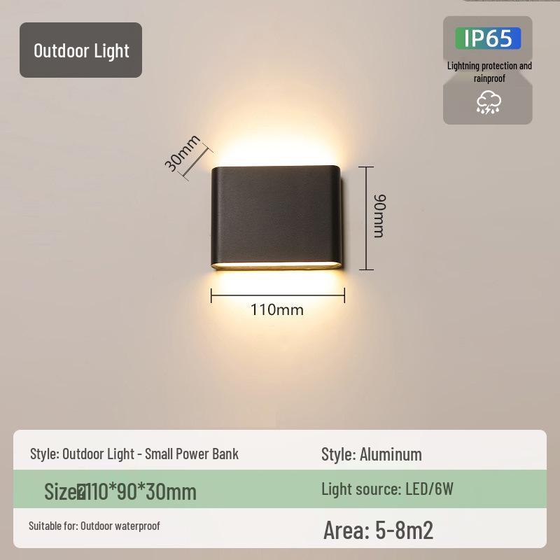 Ultra-thin Modern LED Wall Light: Waterproof Minimalist Fixture for Outdoor, Bedroom, and Living Room.