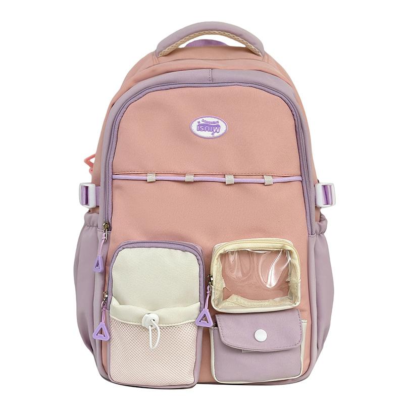 Children's Schoolbags Elementary School Students  Girls' Junior High School Students' Letters and High Looking Backpacks