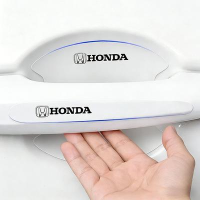 8Pcs Car Door Handle Anti-Scratch Film Rubber Sticker YAccessories For Honda Civic Fit Jazz Accord Pilot CRV Odyssey Passport