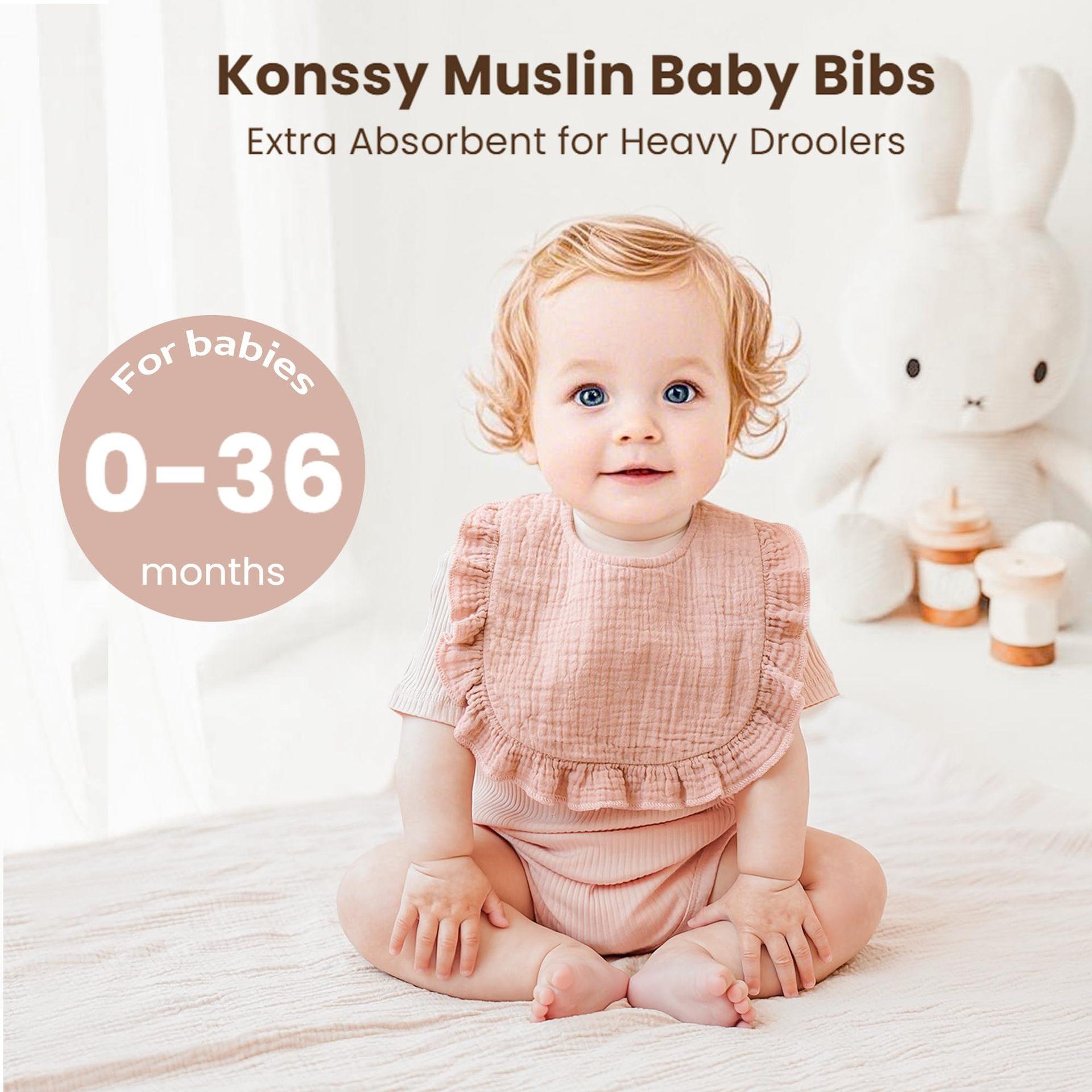 Four layer gauze drool bib, bib, mouth drool bib