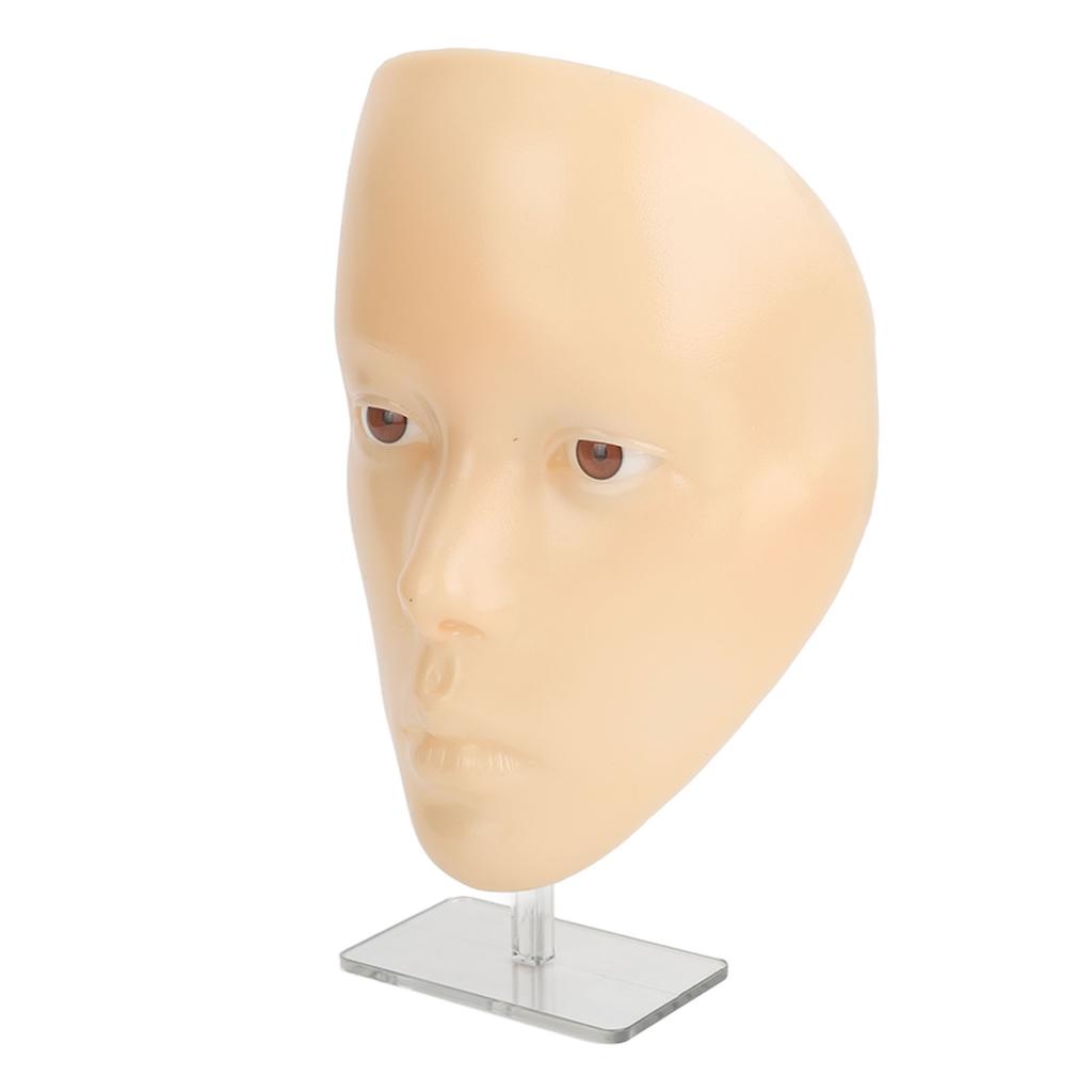Makeup Practice Face Reusable Realistic 5D Full Face Silicone Makeup Mannequin with Stand