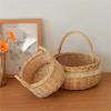 Fruit Bread Basket Breathable Rattan Basket Vegetable Storage Serving Basket for Wedding Home Party Photography