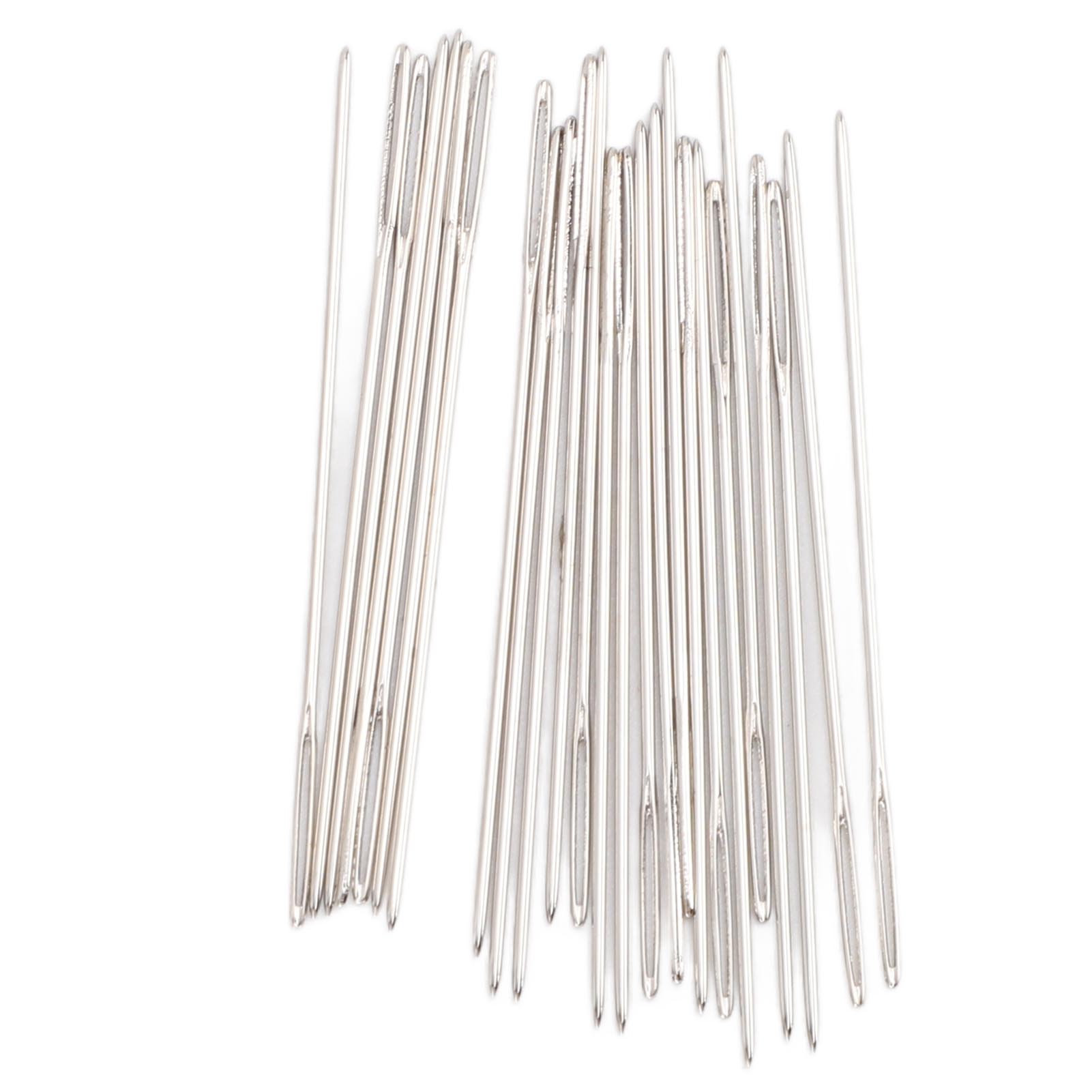 

Иглы швейные с большим ушком, упаковка 25 шт., без острия, из нержавеющей стали, для ручной вышивки, №. 28